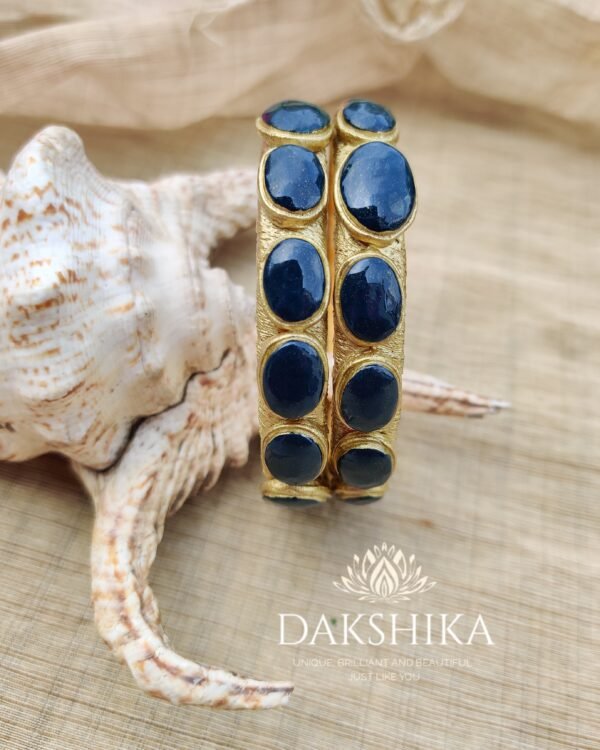 Terracotta- Clay   Bangles (Golden With Black)
