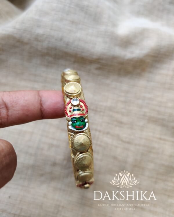 Terracotta- Clay   Bangles (Golden With Multi Color)