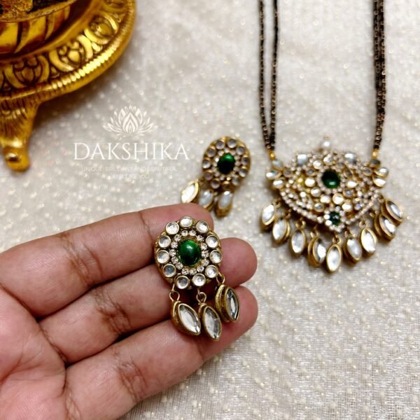 MANGALSUTRA - Terracotta long necklace set - Image 2
