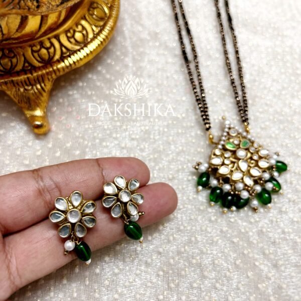 MANGALSUTRA - Terracotta long necklace set - Image 2
