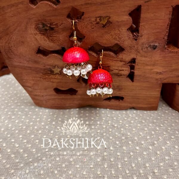 Terracotta Hook Jhumka ( Medium Size) - Image 9