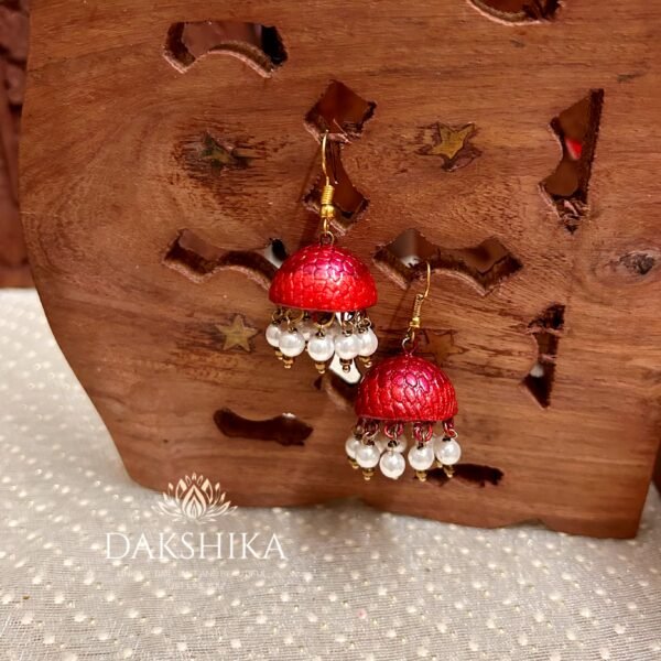 Terracotta Hook Jhumka ( Medium Size) - Image 2